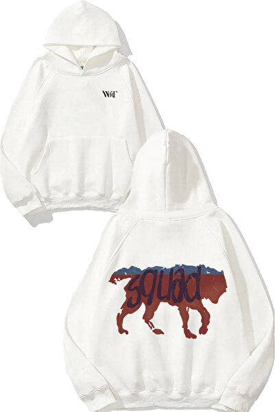 THEWERT سويت شيرت Life Is Strange 2 Design Back مطبوع أبيض بغطاء رأس