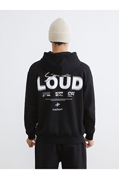 LC Waikiki Ανδρικό χοντρό φούτερ με με τύπωμα τσέπες καγκουρό