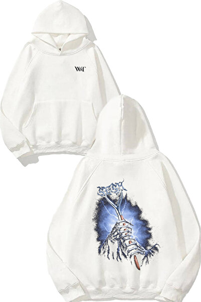 THEWERT Teamsesh Design Back Printed White Hooded Sweatshirt