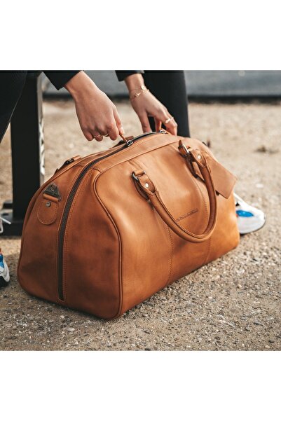 The Chesterfield Brand The Chesterfield Brand unisex travel bag, soft leather, Liam, Cognac brown