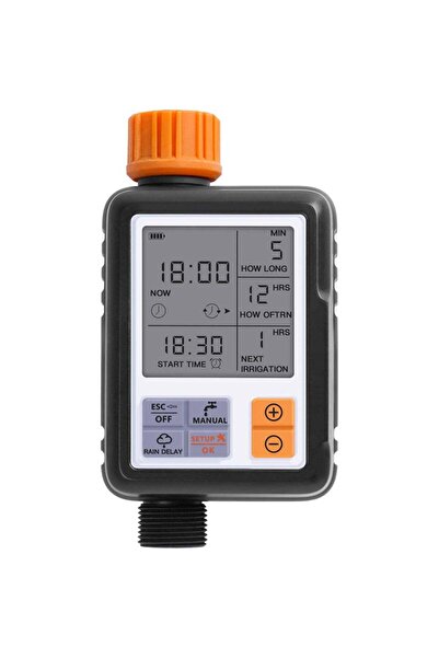 Generic Large Screen Automatic Watering Timer (Black/Orange)