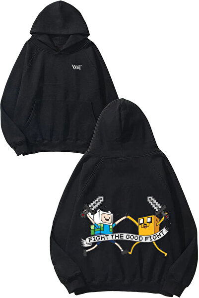 THEWERT Weekend Warrior Design Rucsac cu imprimeu Negru cu glugă Swea tricou