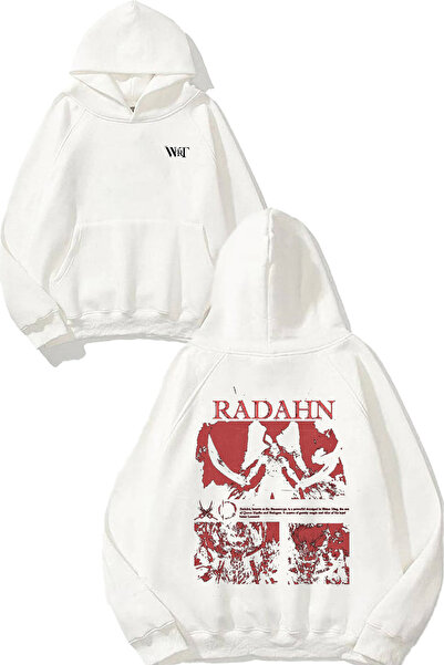 THEWERT سترة راداهن كونسورت ديزاين مطبوع باللون الأبيض بغطاء رأس