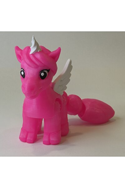 CLOUD 3D DESIGN Hareketli Pembe Unicorn Oyuncak