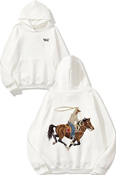 THEWERT Design cowboy care balansează frânghia pe spate cu imprimeu Alb cu gl...