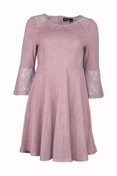 ONLY Rochie Cosmo Suede roz - L, roz, poliester 86% spandex 14%