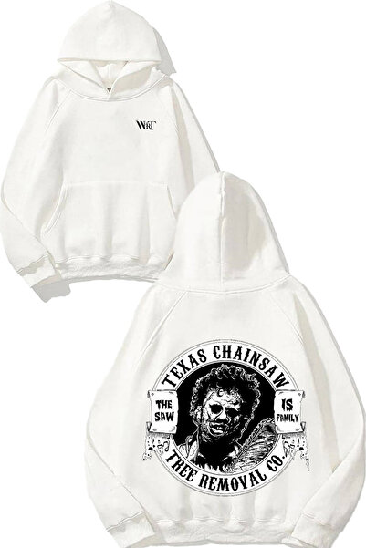 THEWERT The Saw Is Family Design Rucsac cu imprimeu Alb cu glugă Swea tricou