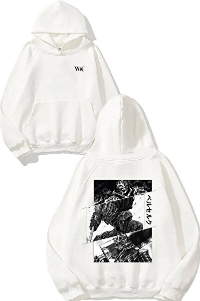 THEWERT سترة بيرسيرك أرمور ديزاين مطبوع بيضاء بغطاء رأس