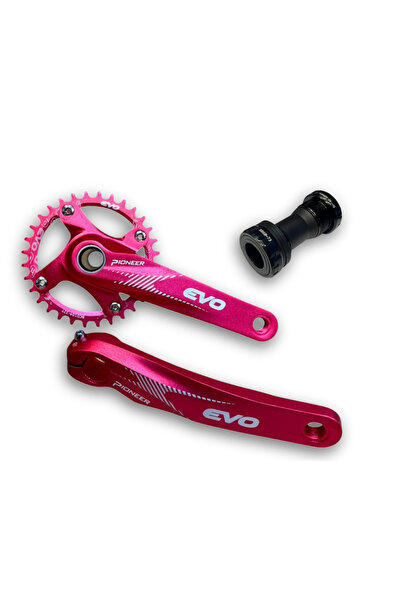 BİKE SKY EVO 32T Kırmızı Hollowtech Göbek Tek Yaprak Aynakol