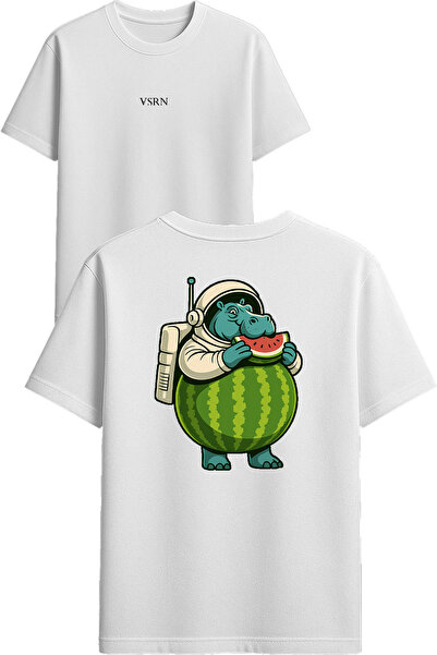 VSRN Tricou oversize alb cu imprimeu Watermelon Stallion Design