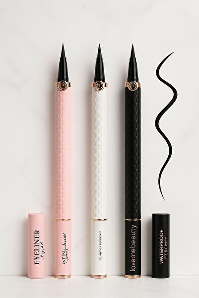 LOVEME BEAUTY Verslay 3 Waterproof Eyeliner Set – Precise definition, long-lasting wear, intense color that lasts all day