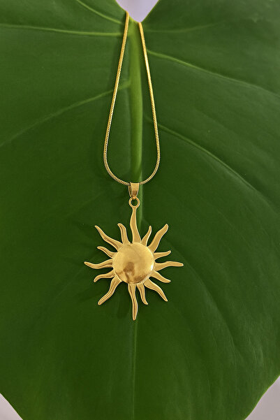 ESEN DESİNG HOME قلادة ذهبية من الفولاذ الشمسي
