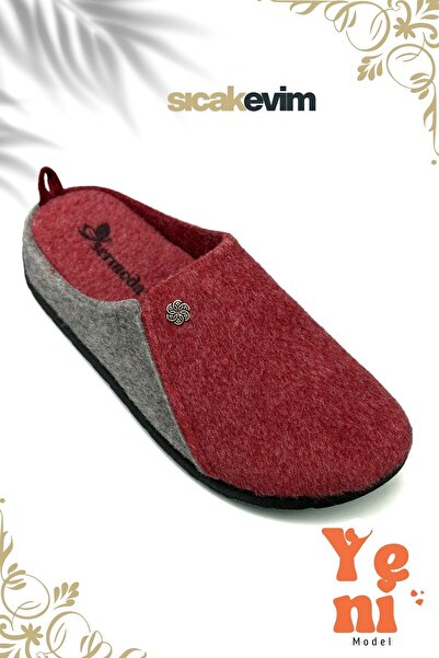 Moda Anna Women's House Slippers – Poly Sole Lightweight Sole Warm House Slippers Red Gray