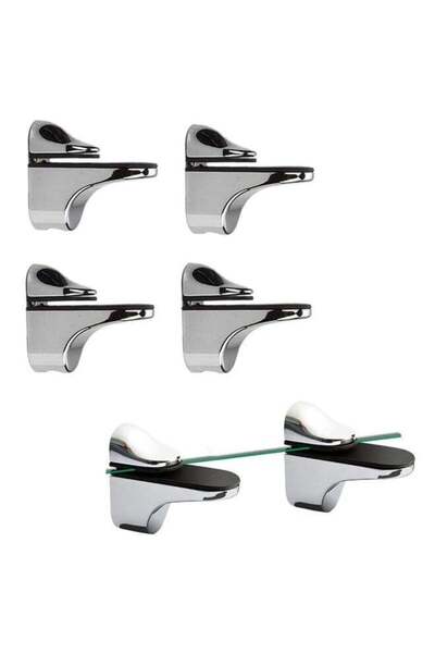 Generic 4Pcs Adjustable Glass Shelf Bracket for 3-20mm Thickness Glass Shelves