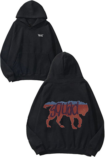 THEWERT سويت شيرت Life Is Strange 2 Design Back مطبوع أسود بغطاء رأس