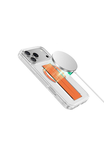 Green Lion جراب ماج سيف جريب لجهاز Ip 17 Pro - برتقالي