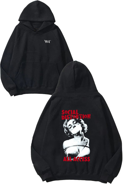 THEWERT Social Distortion All Access Design Слайд с качулка, отпечатан отзад,...