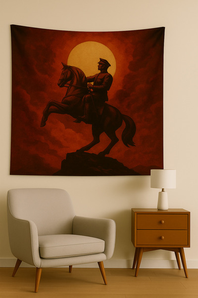 LUNA DİZAYN Atatürk Samsuna Çıkışı Temalı Duvar Örtüsü Ev Dekorasyon Duvar Ha...