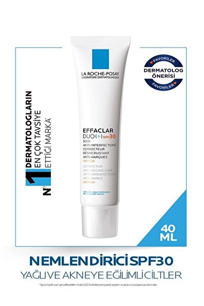 La Roche Posay LA ROCHE-POSAY EFFACLAR DUO + SPF30 GÖZENEK AÇICI UV KORUMALI JEL KREM-40 ML