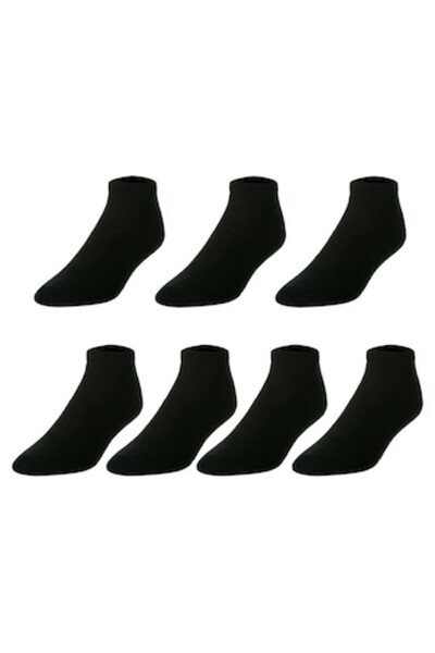 MYONNA IT & E- COMMERCE MYONNA - Women's Short Socks, Monochrome, 7 Pairs, Black