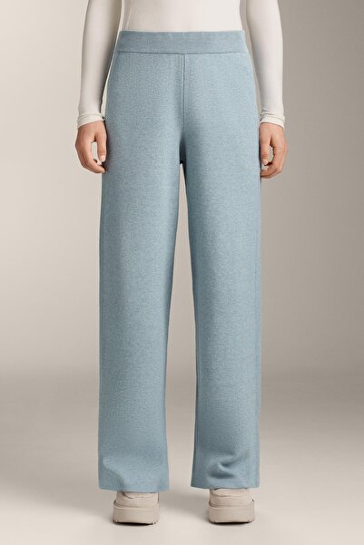 Oysho Straight-leg knit trousers with side rib