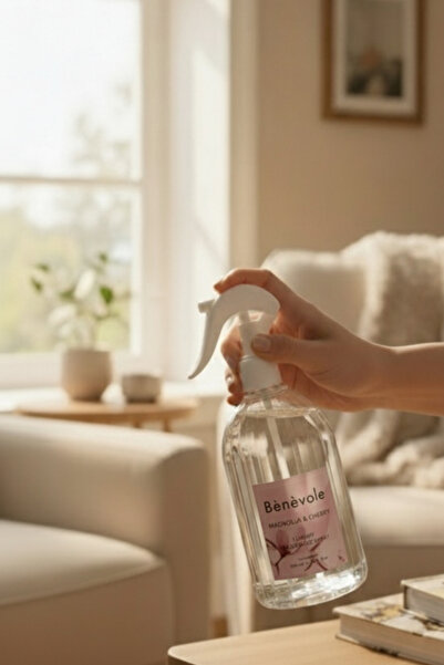 Benevole Magnolia ve Cherry Oda, Çamaşır Kokusu |500 ml Ferahlatıcı ve Rahatl...