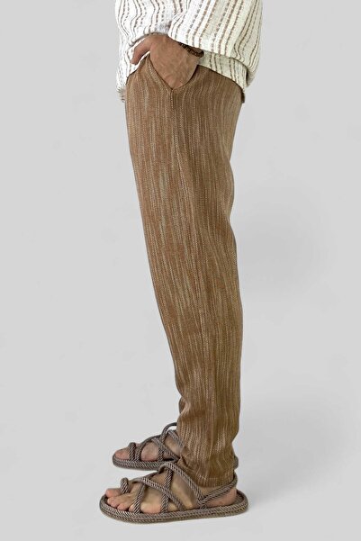 Alışveriş Sokağı Brown 100% Cotton Men's Trousers