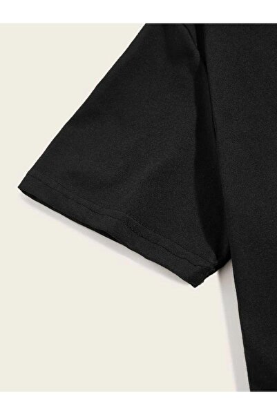 VSRN Save Rescue Recycle Design Printed Black Oversized t Shirt