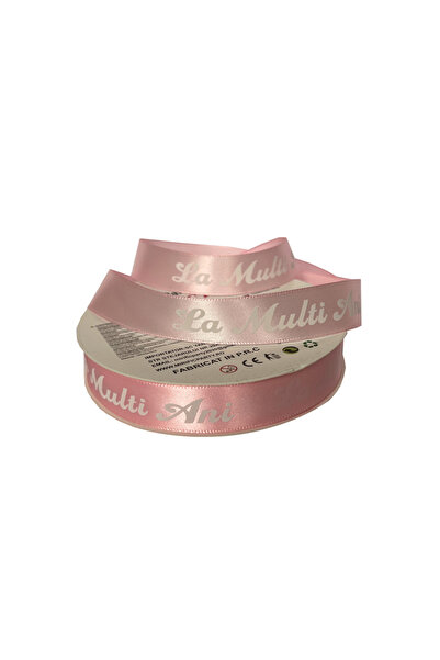 Mirific Party Panglică de satin roz, 45 m x 2 cm, La mulți ani, PPQT8267