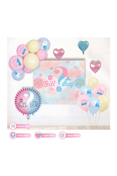 Mirific Party Set of 20 balloons - pink, blue, yellow (girl or boy)