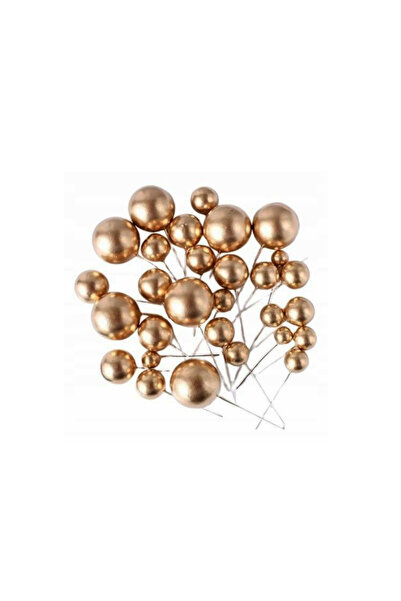 Mirific Party Set de 20 de bile decorative necomestibile pentru tort, aurii, ...