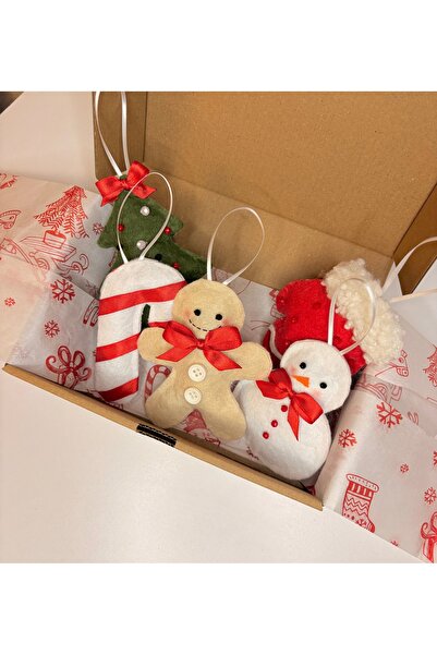 PİNKUE Set cadou de 5 ornamente de Crăciun din pâslă – Mini ornamente pentru ...