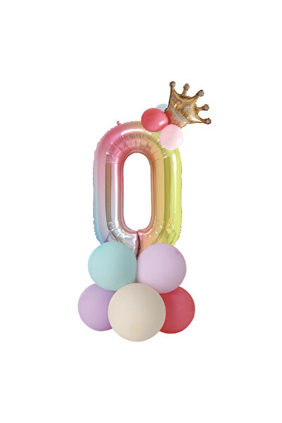 Mirific Party Set de 14 baloane de petrecere, folie metalică curcubeu, 80 x 4...