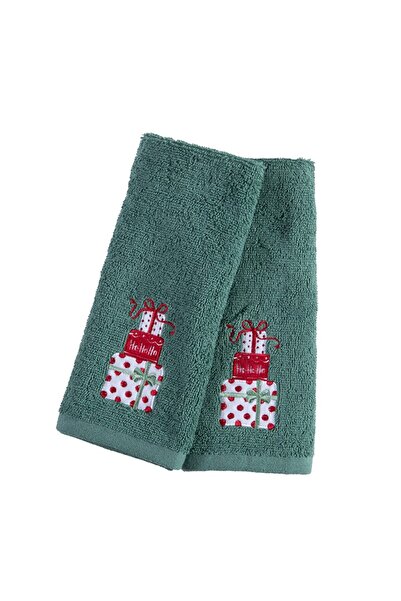 Nef Nef Homeware Nef-Nef Christmas Gift - Set of 2 Cotton Towels (Green-Red)