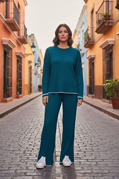 Intisimo Γυναικείο Πλεκτό Κοστούμι, Δύο Τεμάχια, Πράσινο