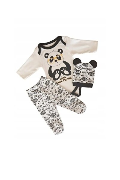 TUCİA 3-piece panda outfit 3-6 months