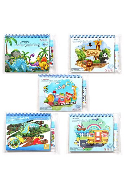 Magic Water 5'li Set 5 Farklı Sihirli Boyama Kitabı Water Painting - Sihirli ...