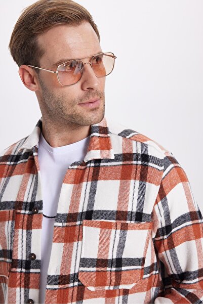 Tudors Men's Regular Fit Classic Cut Double Pocket Winter Lumberjack Checkered Shirt
