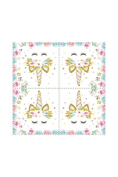 Mirific Party Șervețele de tort aurii, albe, albastre, roz, verzi, 2 straturi...