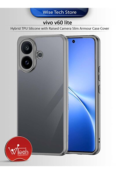 Wtech vivo V60 Lite 5G 2025 Hybrid TPU Silicone with Raised Camera Slim Armour Case Cover