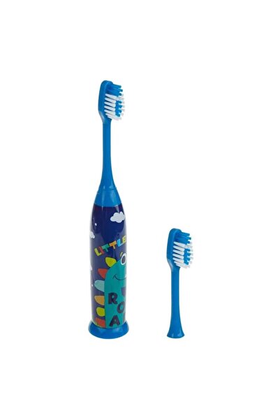 MYONNA IT & E- COMMERCE Electric Toothbrush for Children, Dinosaur, Blue, Replacement Heads Included