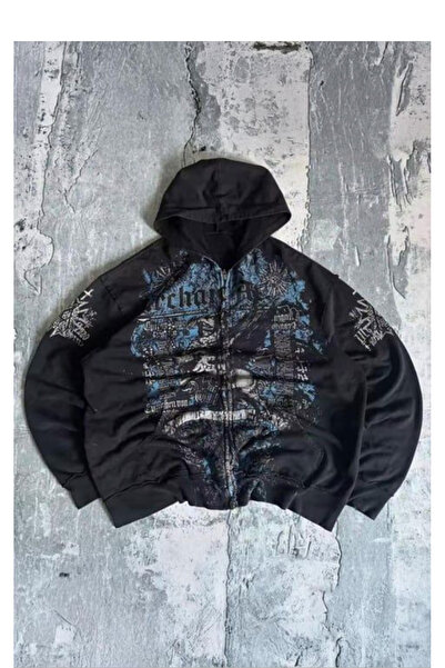 Köstebek Black Archaic Atelier Gothic Unisex Hooded