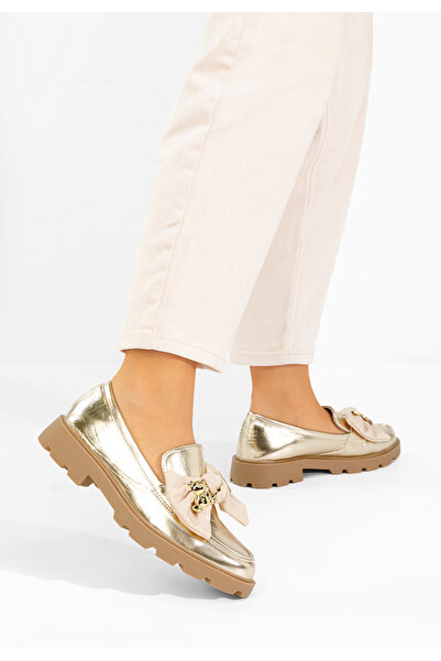 B T Shoes Gold Desana chunky-soled loafers