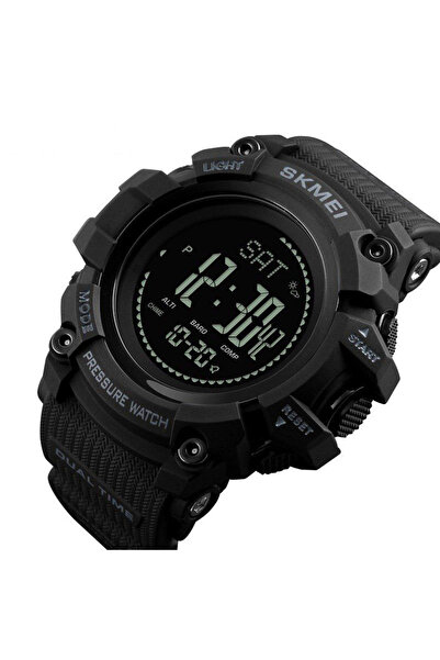 Skmei Men's Watch Military Style Army Pedometer Compass Distance Calories Alarm Black
