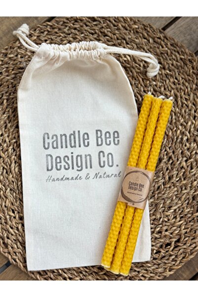 Candlebeedesign Candle Bee Design Balmumu Dilek Mumu 5'li