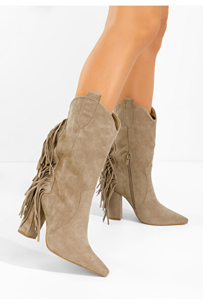 B T Shoes Каубойски чизме дама Аурина каки