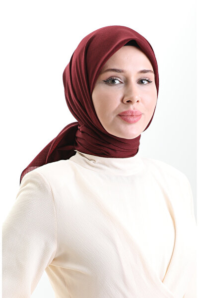 sefamerve Karaca Linen Scarf 82023-20 Dark Burgundy