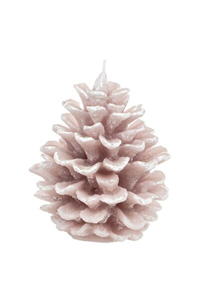 MYONNA IT & E- COMMERCE Lumânare decorativă de Crăciun, con, culoare nud, scl...