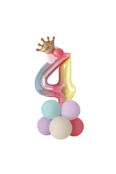 Mirific Party Set de 14 baloane de petrecere, folie metalică curcubeu, 80x40x...