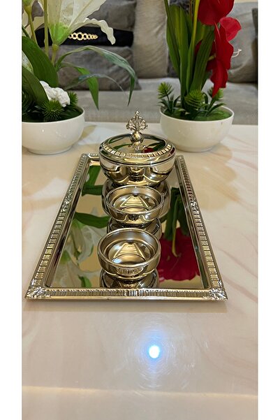 Palaces Small date set, silver nickel, silver with gold, silver chrome - 4 pieces
